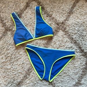 Small Aerie bikini set | Scoop neck | blue